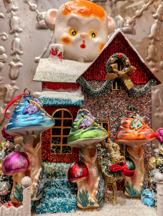 Nathalie Lete dragonfly toadstool ornaments