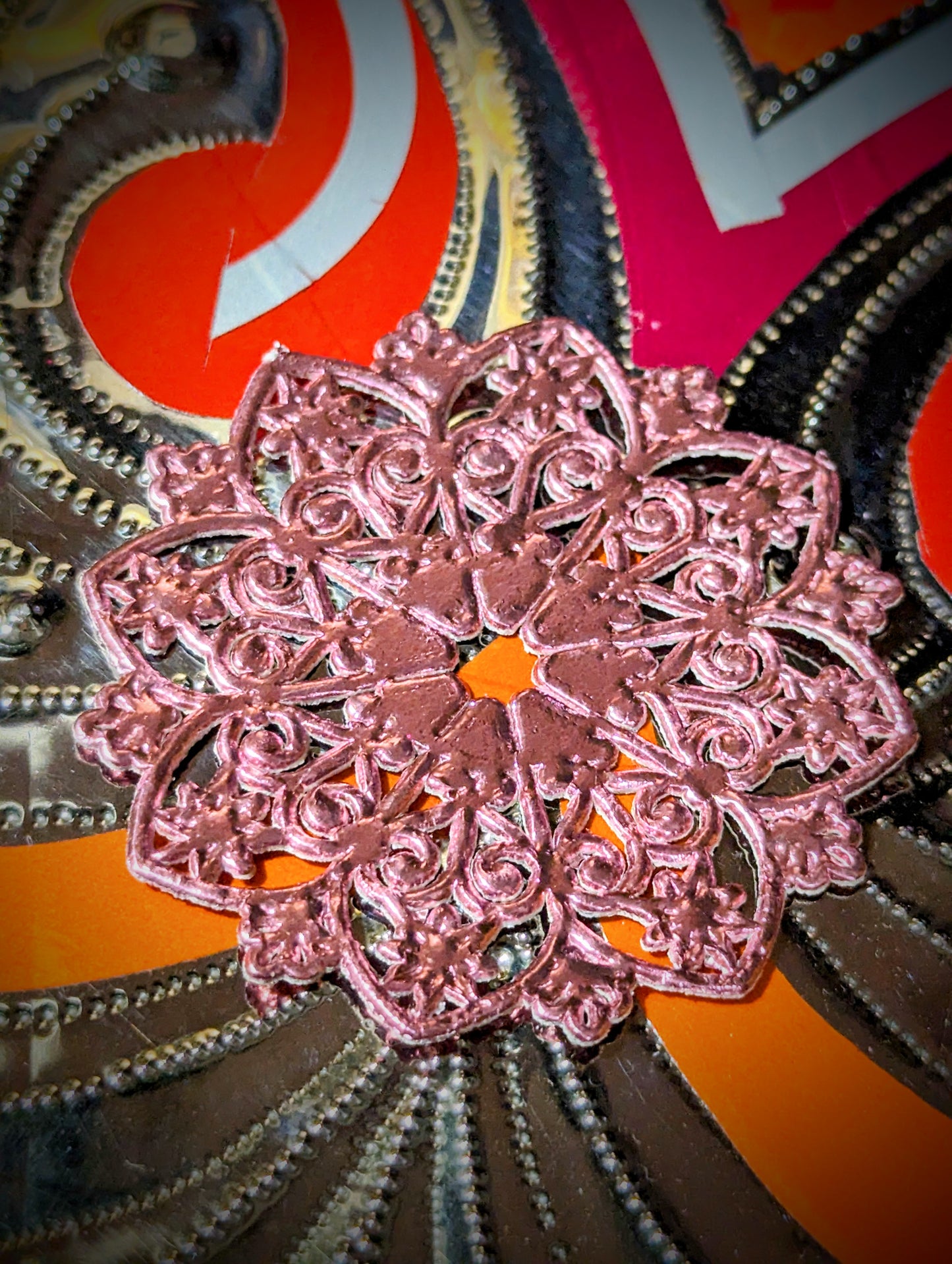 Pink Dresden rosettes