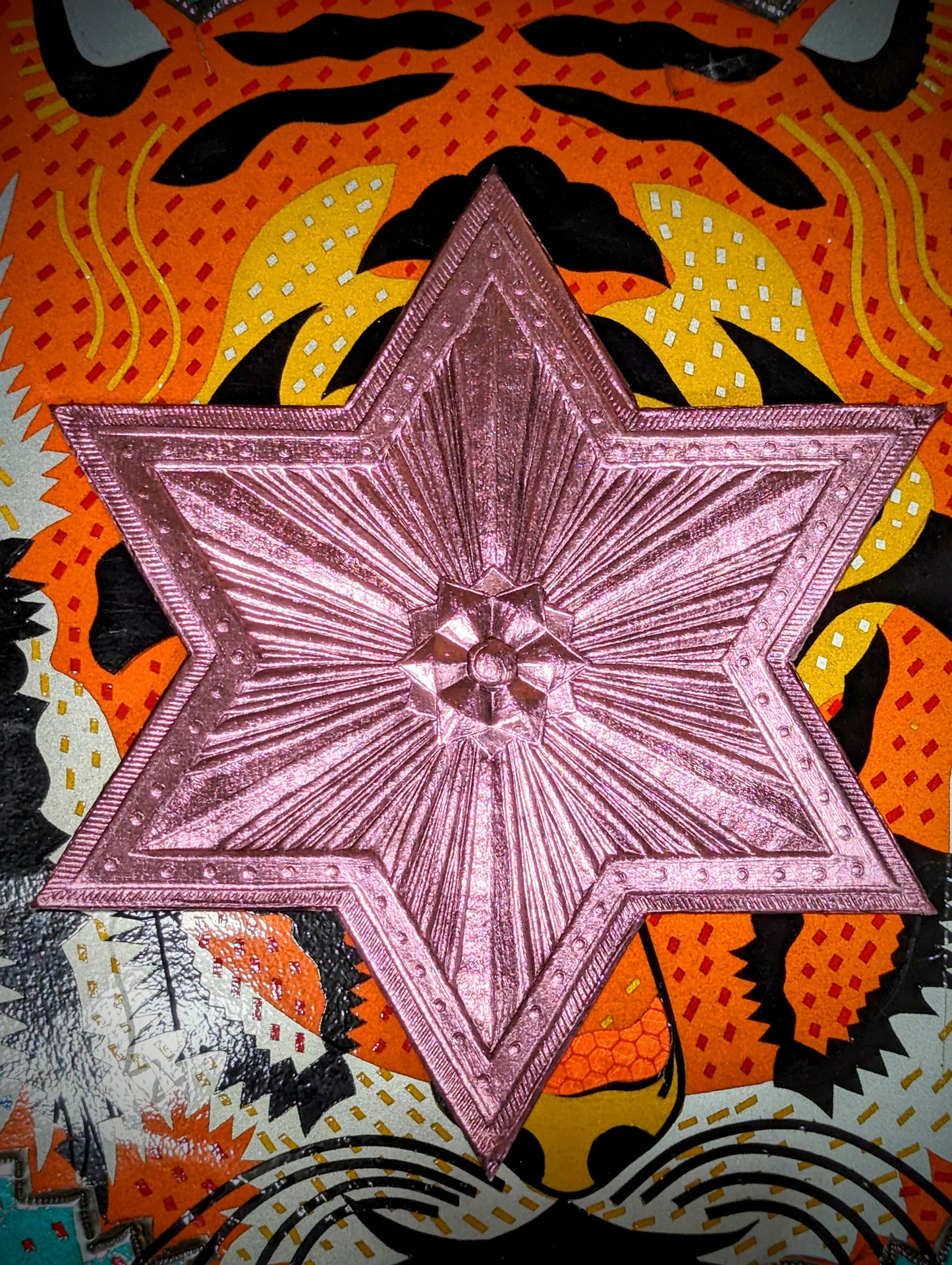 Pink moon and stars