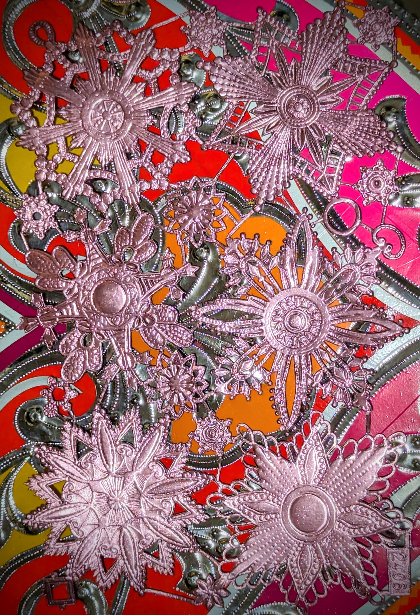 Pink Dresden rosettes