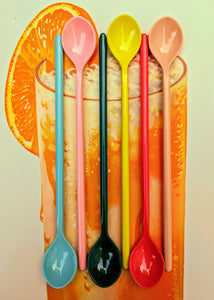 Long spoons set of 6