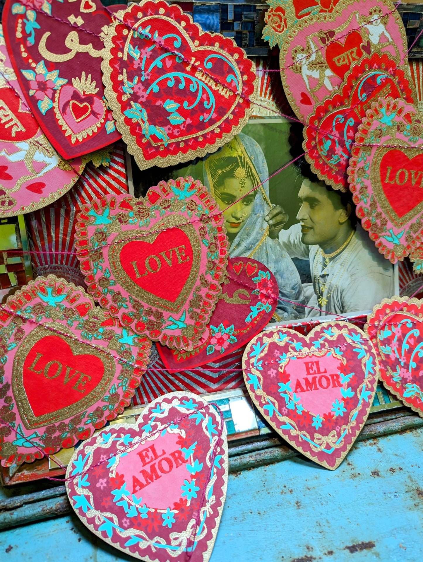 Love heart garland