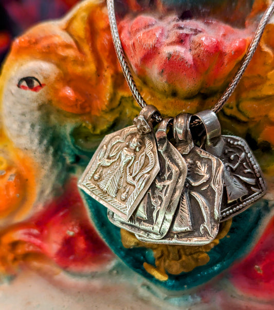 Antique Indian god amulet pendants - Kansari