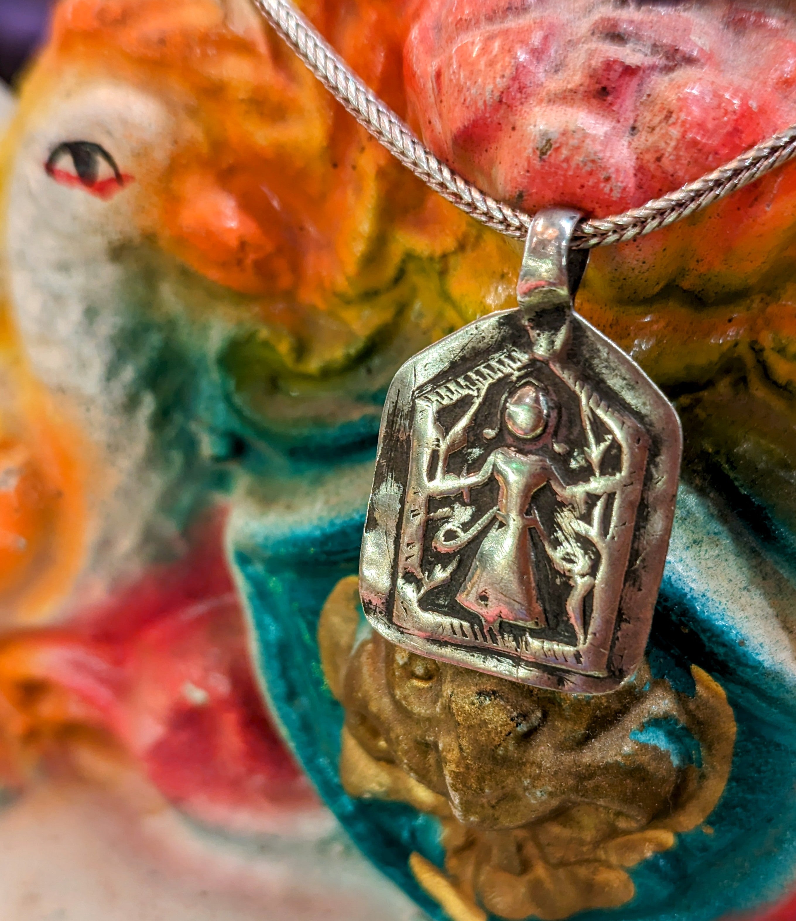 Antique Indian god amulet pendants - Kansari