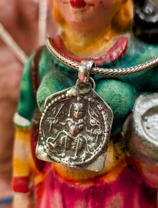 Antique Indian god amulet pendants - Kali
