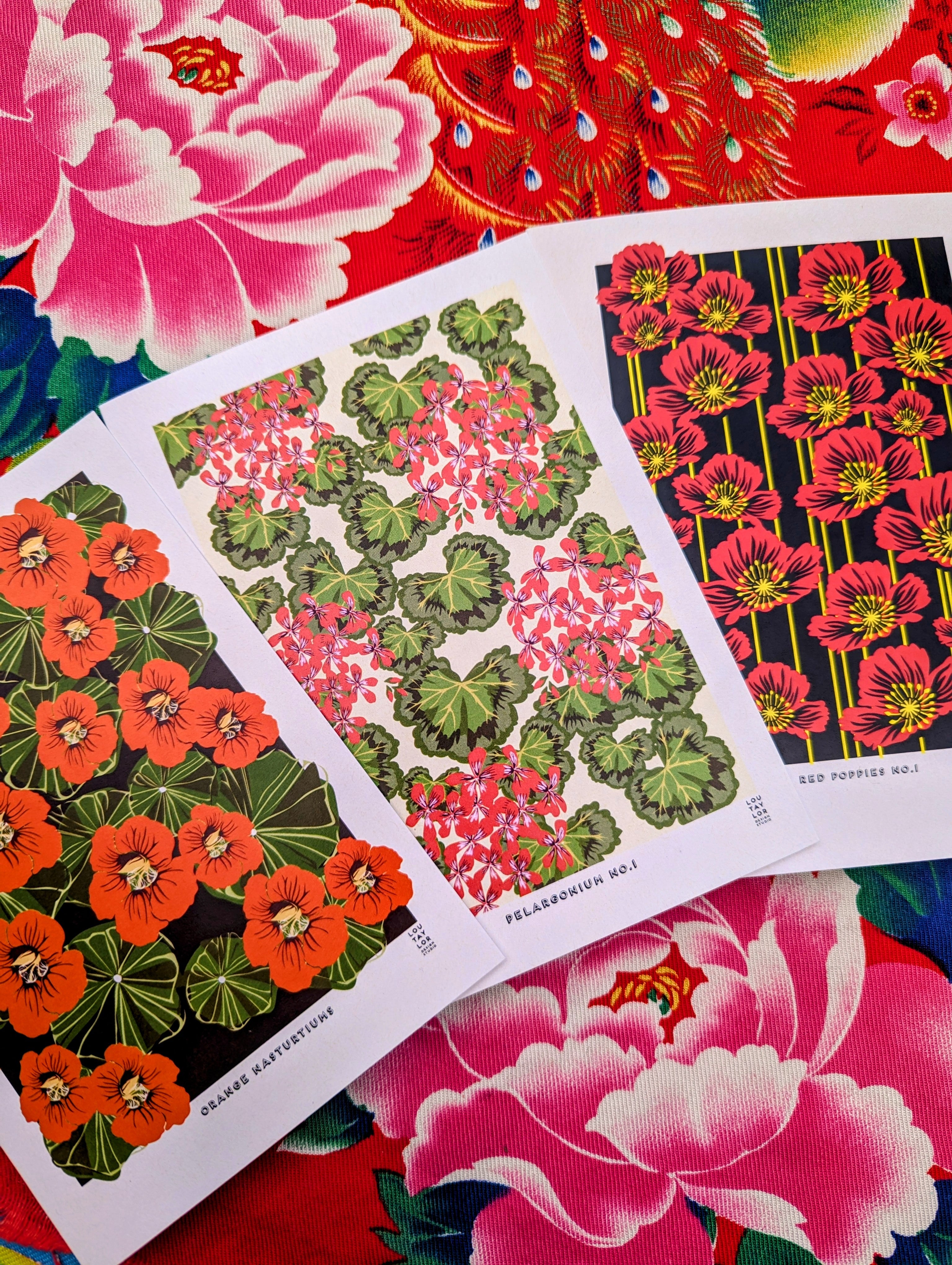 Seed packet inspired florals by Lou