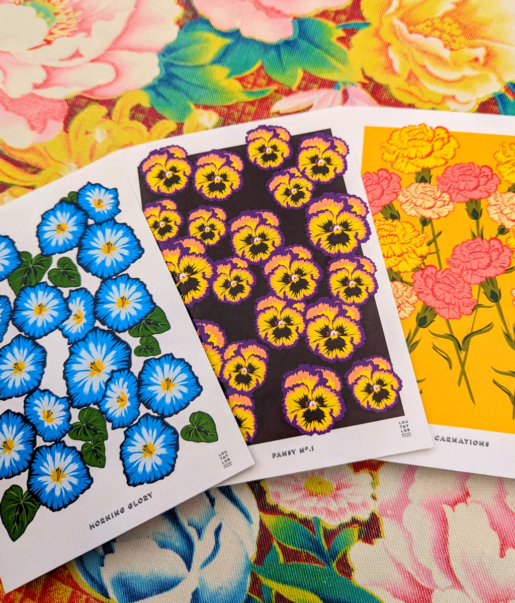 Seed packet inspired florals by Lou
