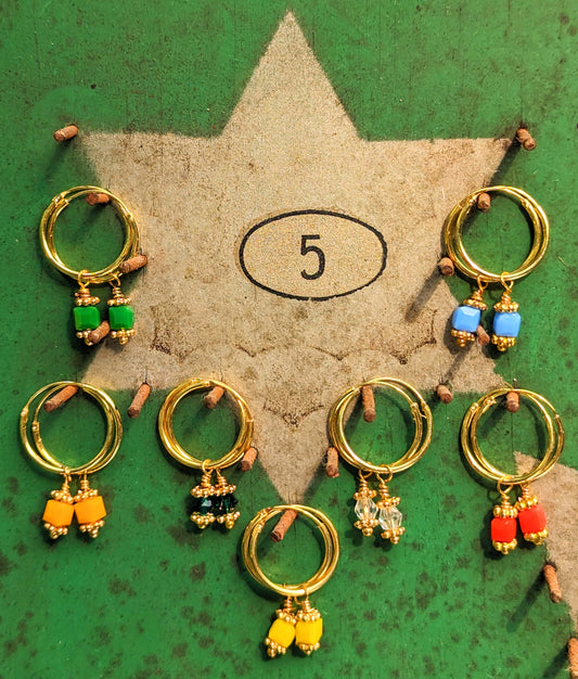 Swaro gold plated hoops - cubic