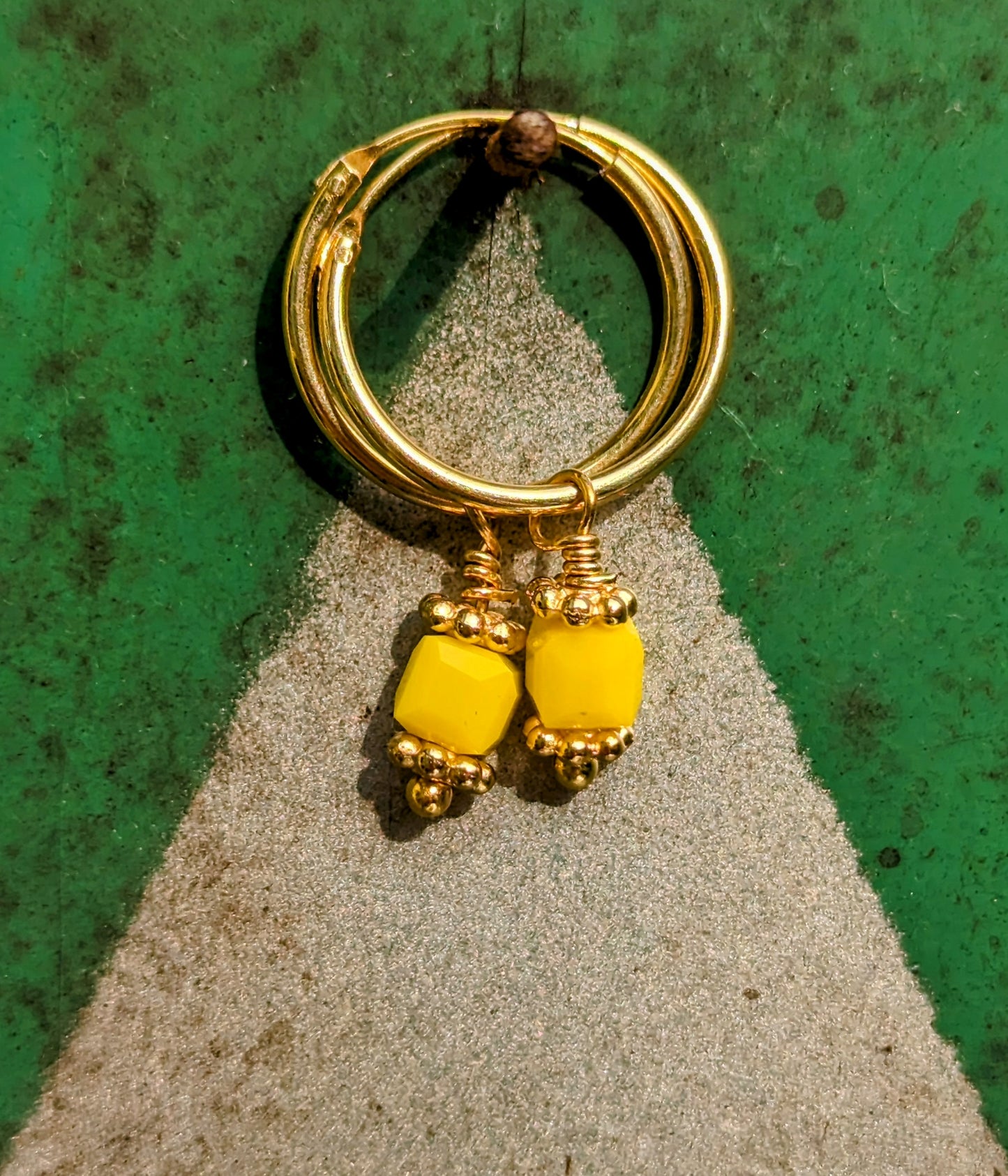 Swaro gold plated hoops - cubic