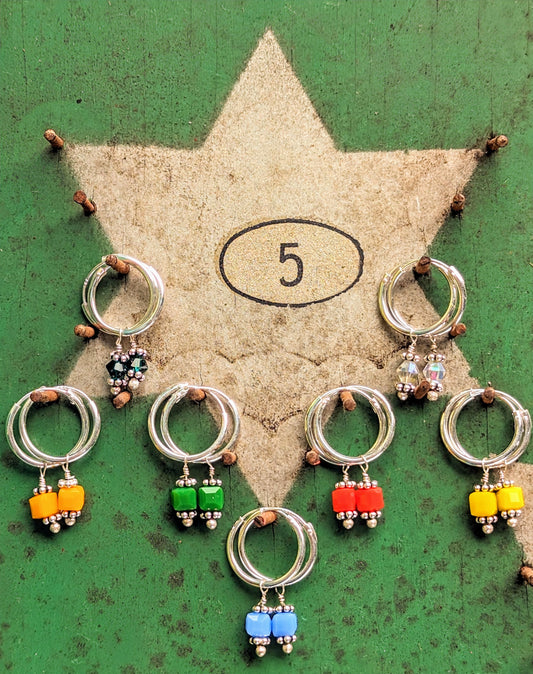 Swaro silver hoops - cubic