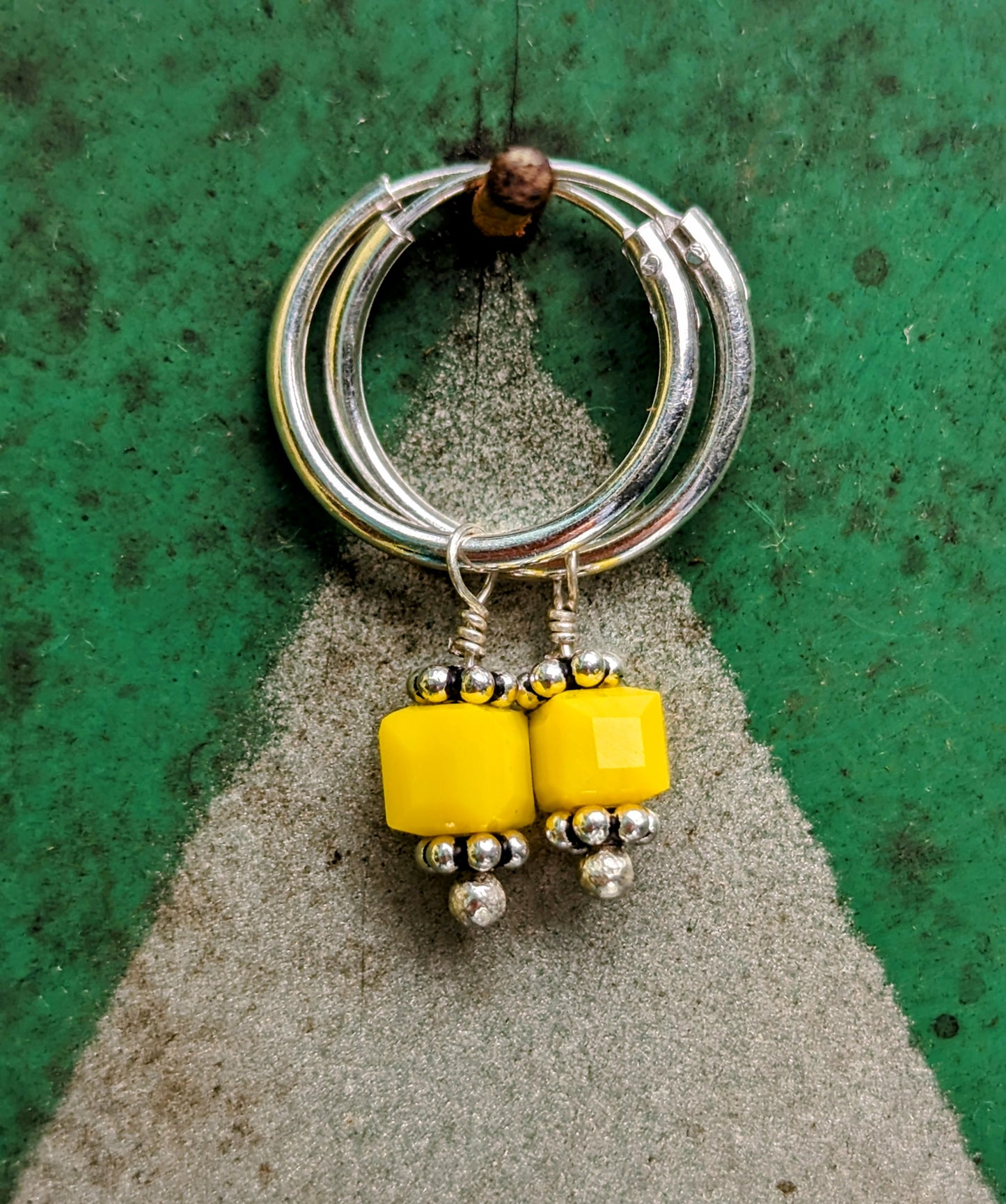 Swaro silver hoops - cubic