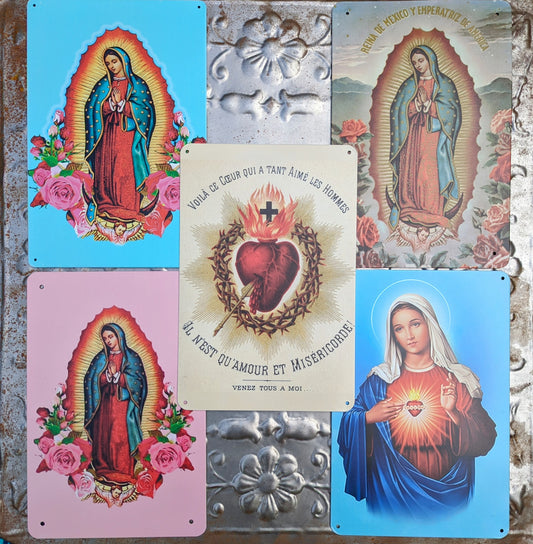 Catholic tin signs