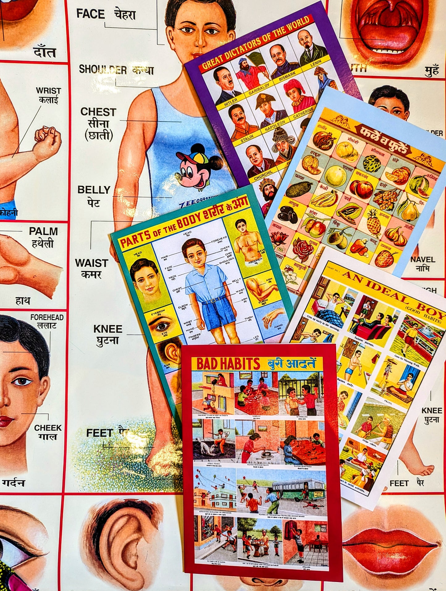Vintage style Indian school poster greetings cards set, a selection of our fave cards to send a bit of joy!!

Set of 6 cards

17cm x 12cm 