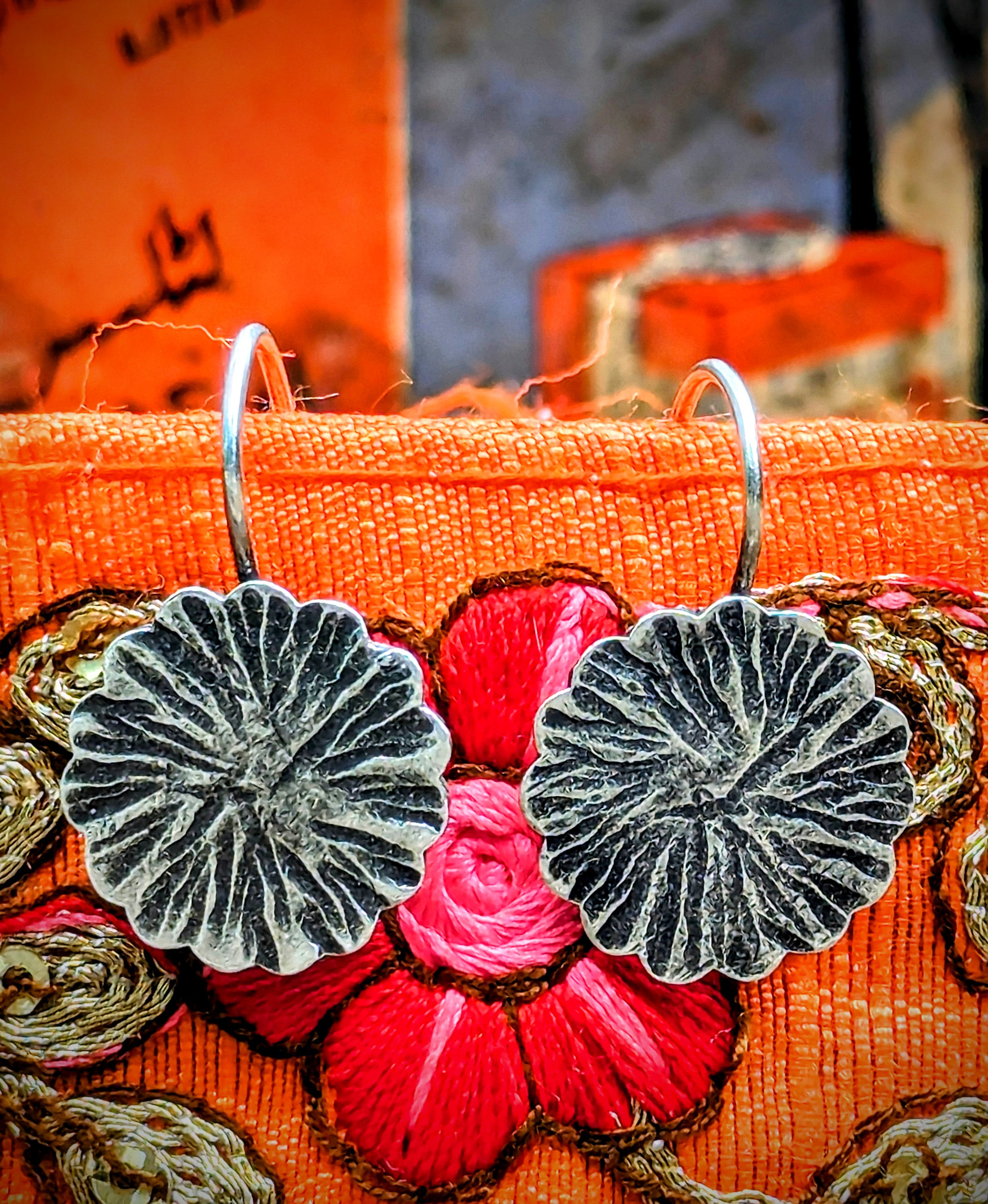Floral Myanmar earrings