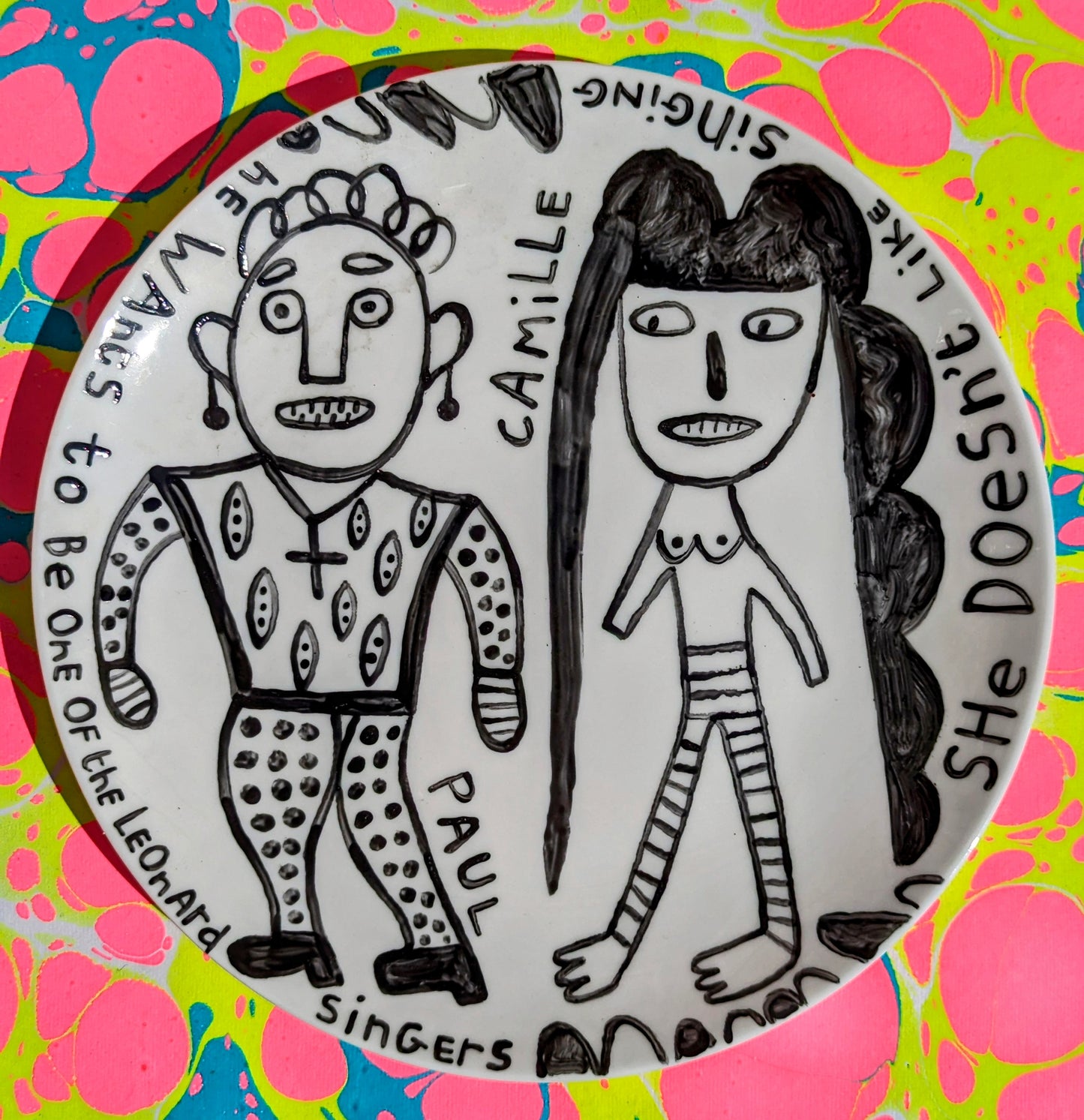Hand painted plates