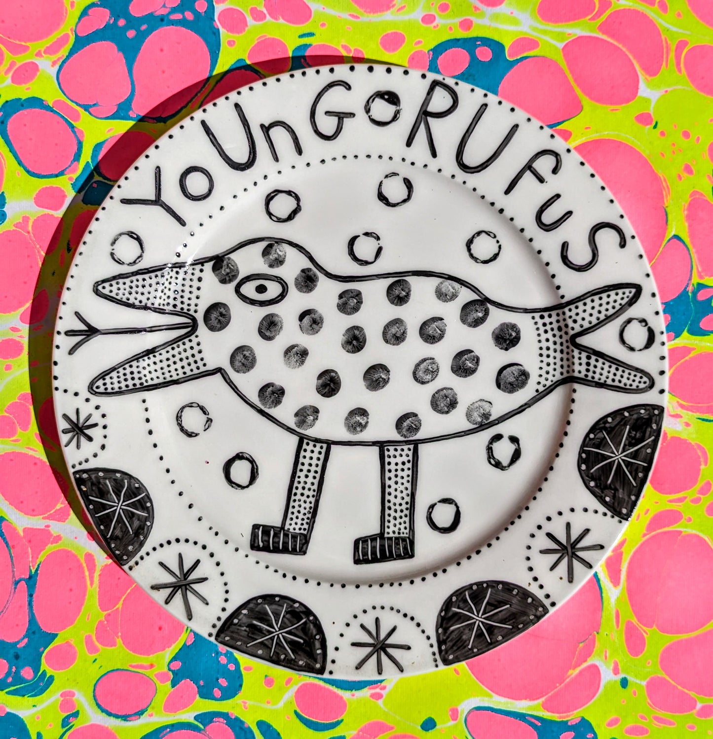 Hand painted plates