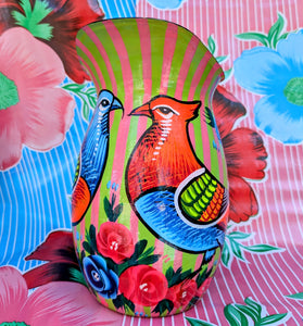 Pakistani Truck art jugs - birds and florals