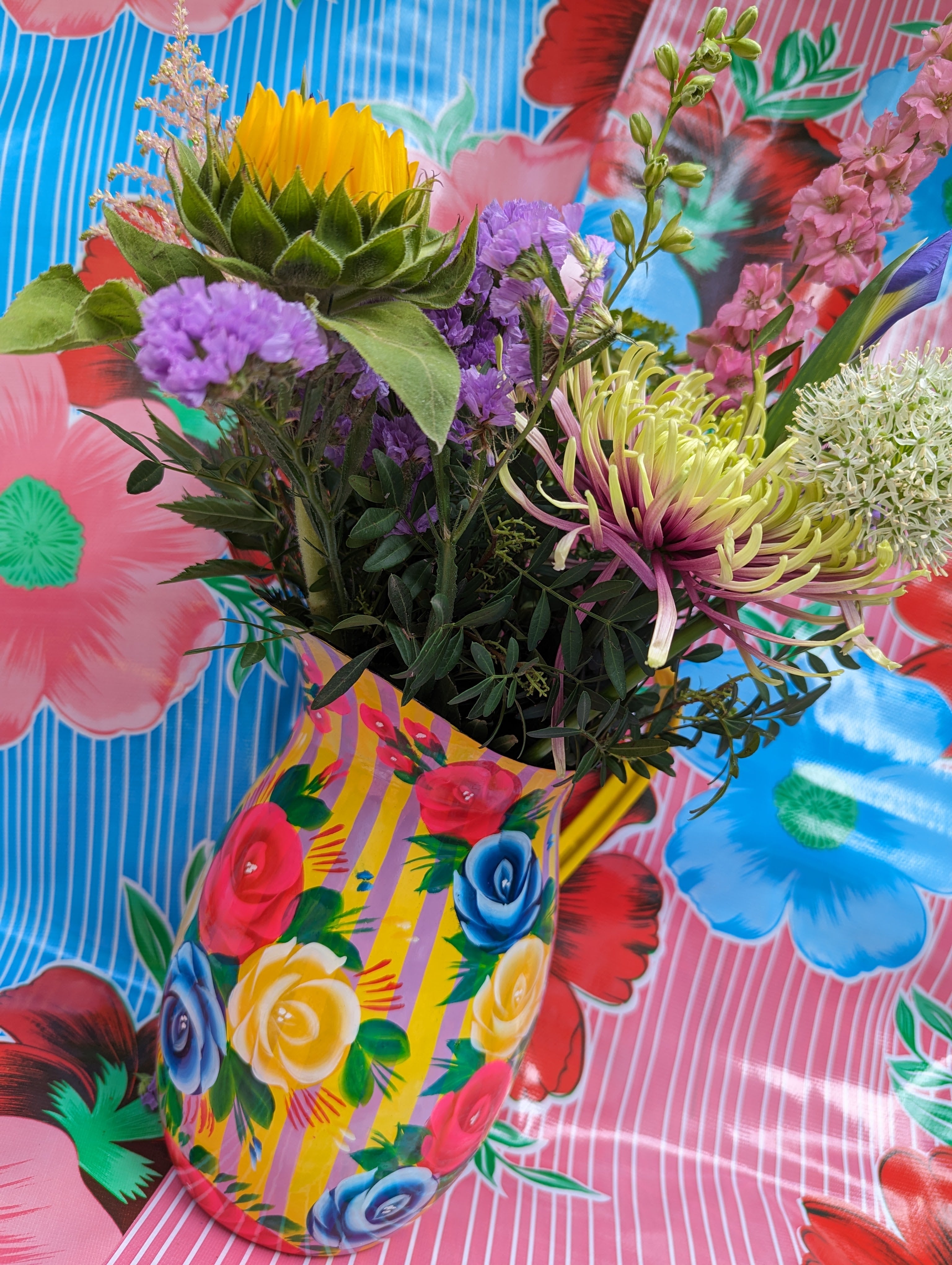 Pakistani Truck art jugs - birds and florals