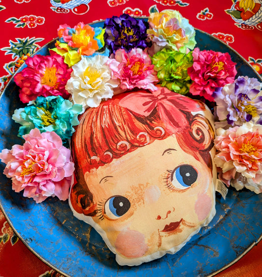 Double claw clip hair flowers - peony
