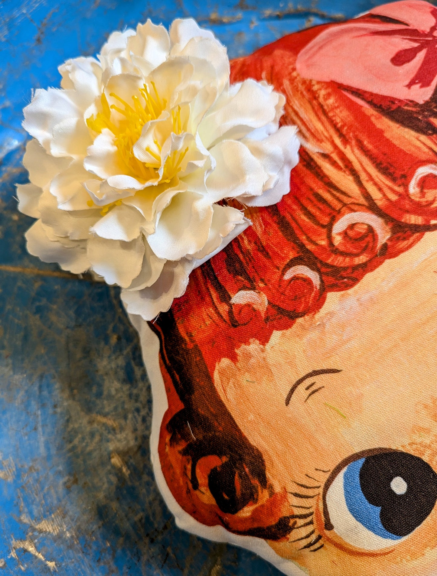 Double claw clip hair flowers - peony