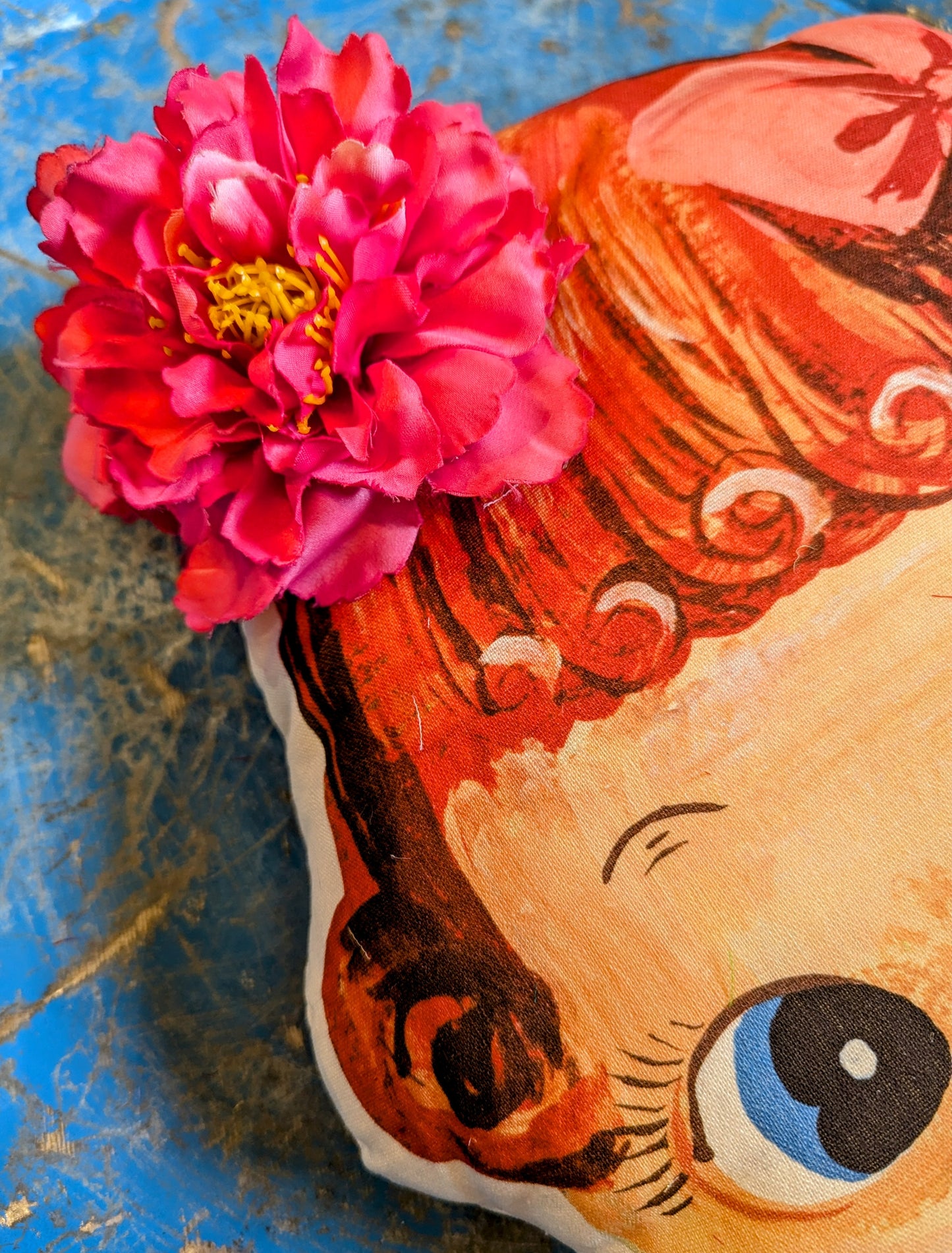 Double claw clip hair flowers - peony