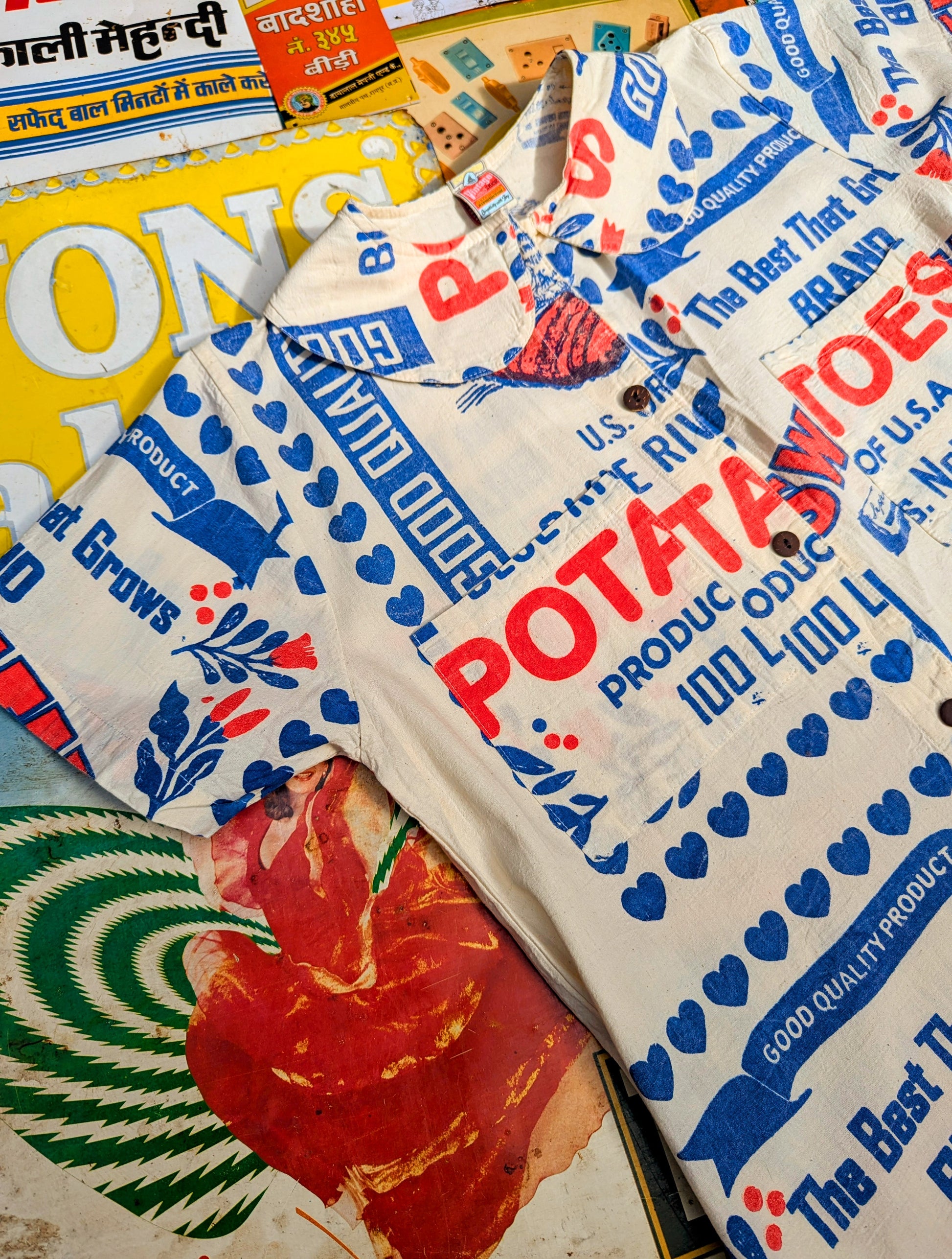 Punchy packaging short rompers