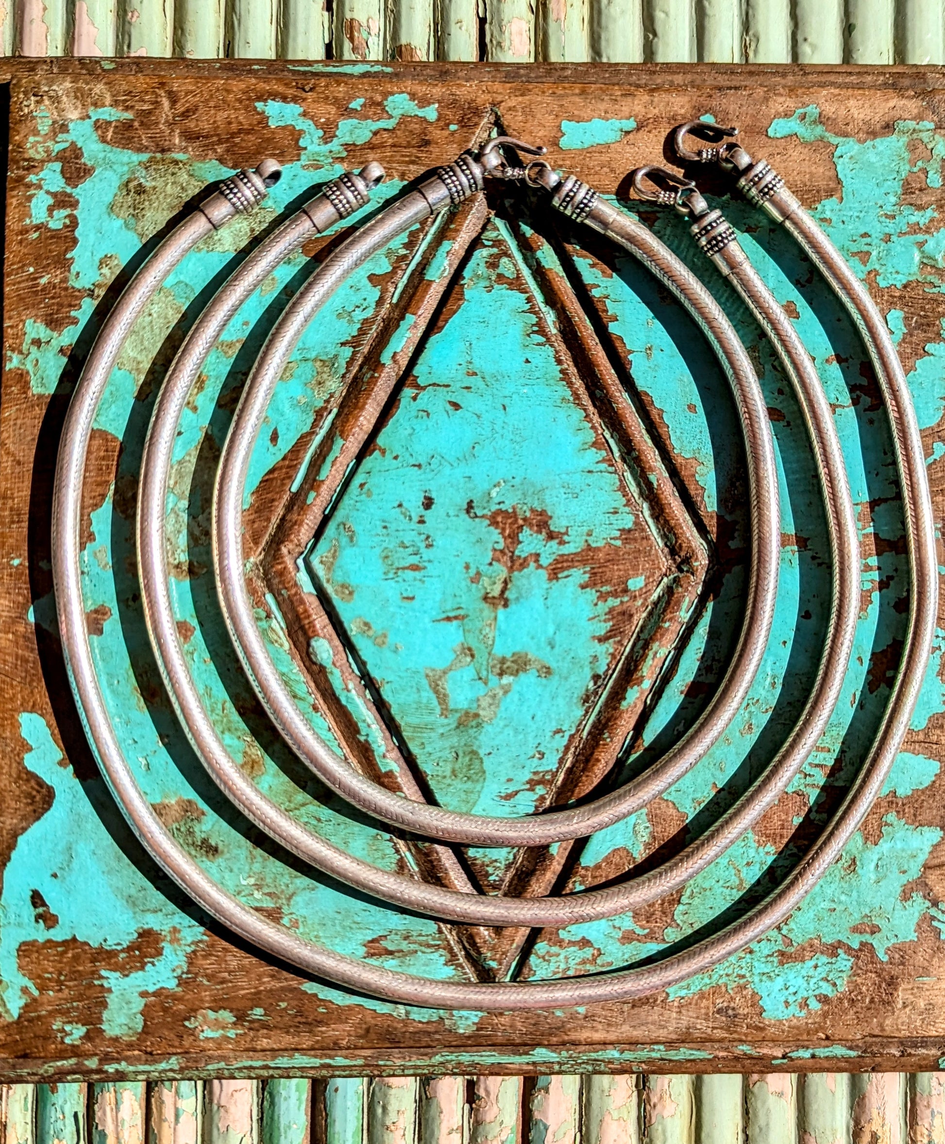 Made in Rajasthan by super skilled jewellers, these are an all day ,everyday heirloom treasure!! This work is becoming harder to find as it is labour intensive, and warrants the work in gold, but harder to justify the work in silver.

Silver content with all handmade snakes is 80% and the clasps are sterling 925. This is due to the method of weaving the silver, pure silver is far too soft and cannot withstand the weaving.Many sellers mark them as sterling, but it is impossible to make them by hand in 925 si