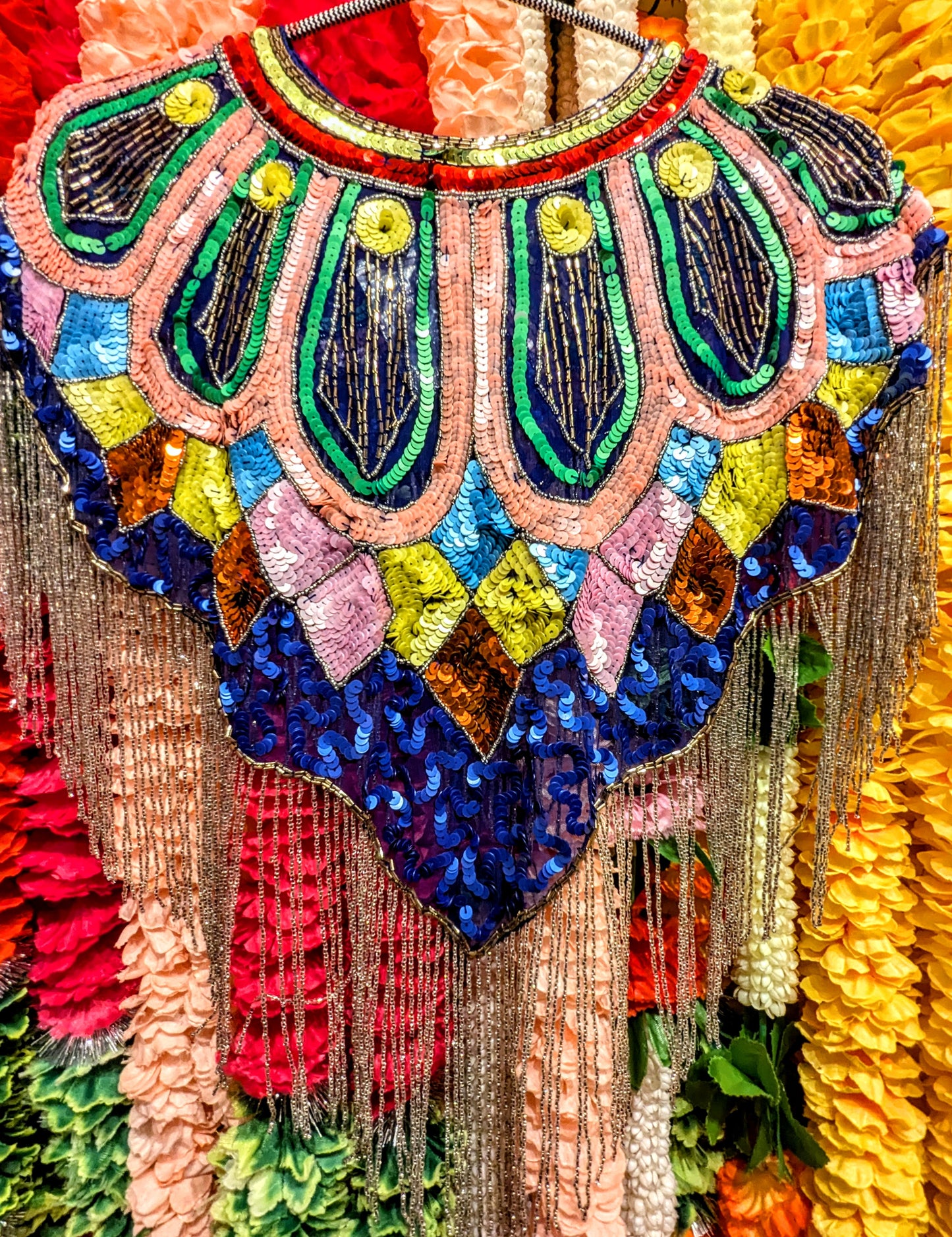 Disco dolly scallop sequin cape