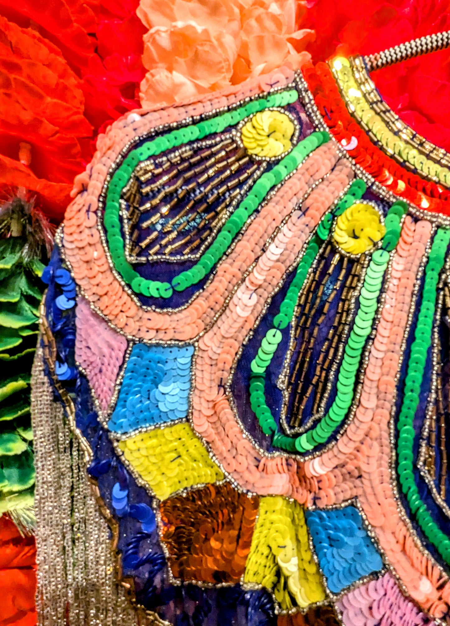 Disco dolly scallop sequin cape