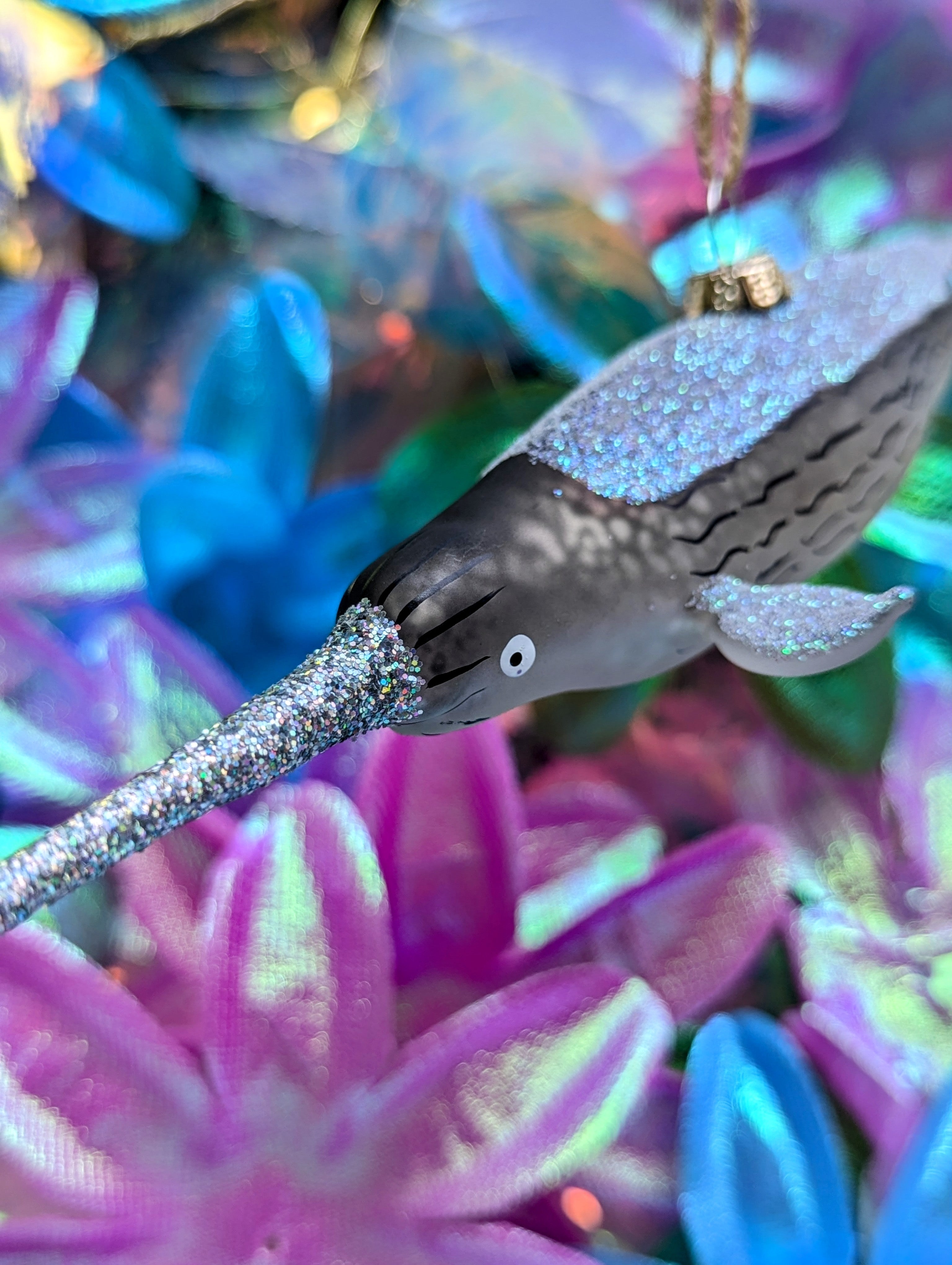 Glass glitter Narwhal