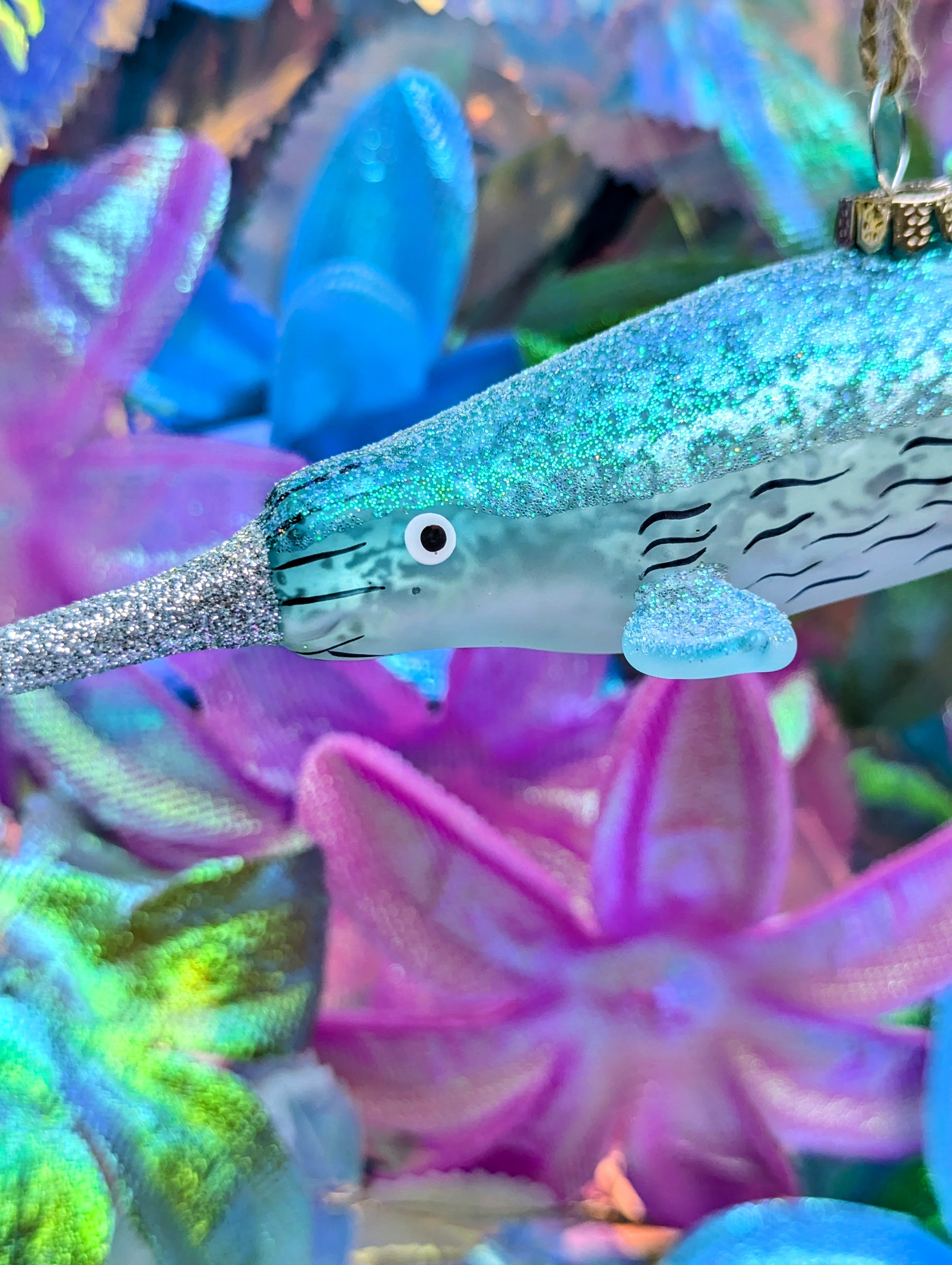 Glass glitter Narwhal