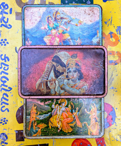 Vintage indian tins - Azad couples