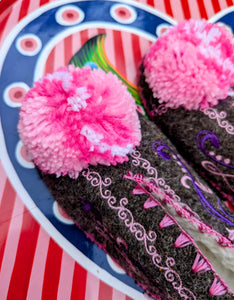 Greek pom pom slippers - size 37