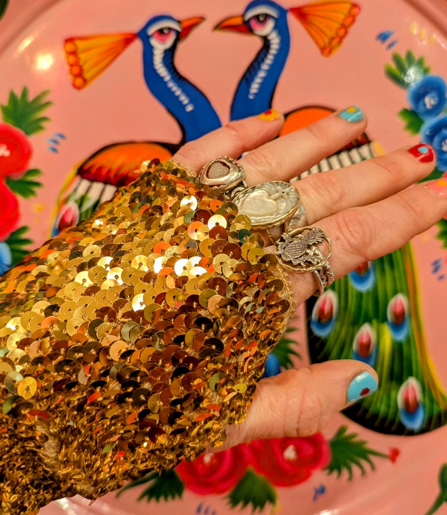 Disco sequin cuffs