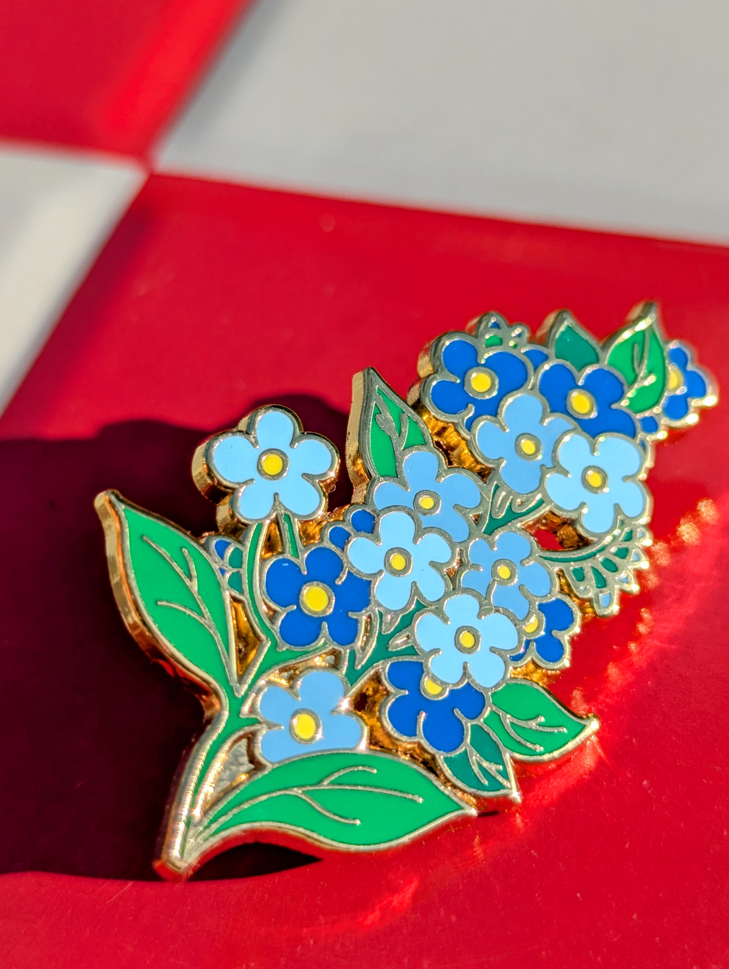 Hearts and flowers pins