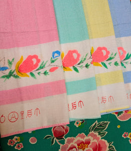 Chinese floral hand towel/wash cloth