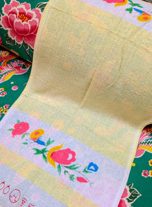 Chinese floral hand towel/wash cloth