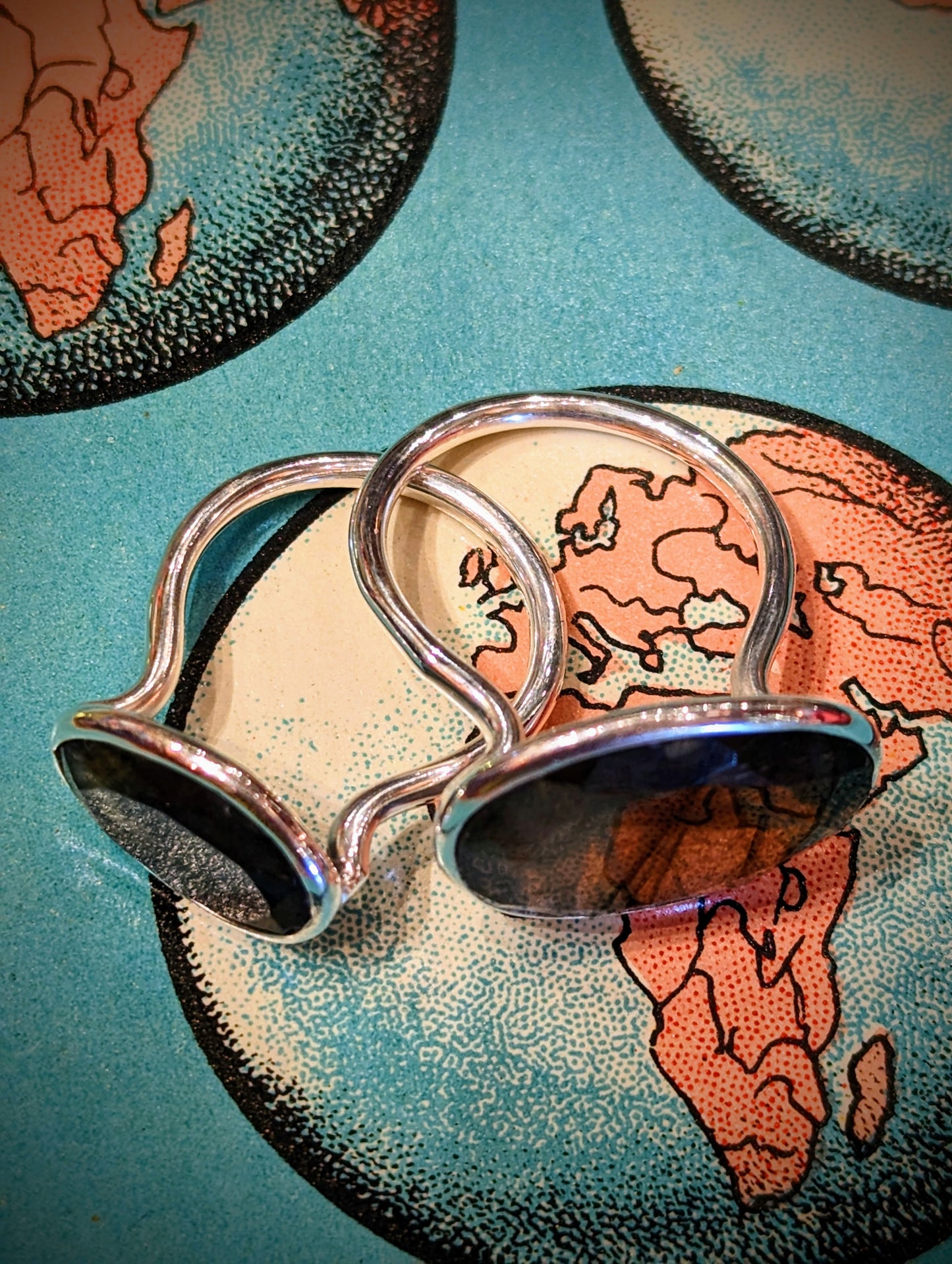 Labradorite rings