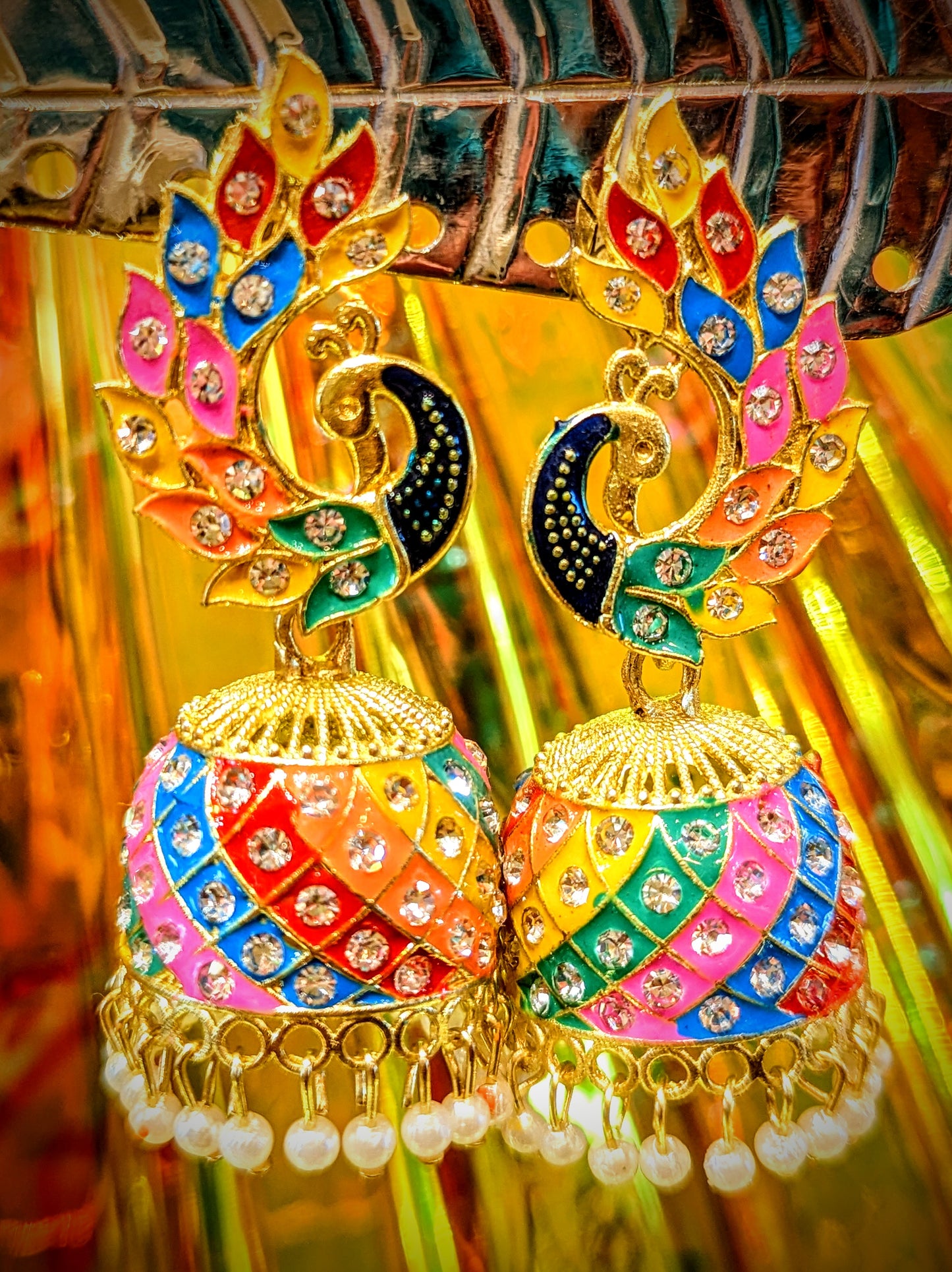 Rainbow fancy festival earrings