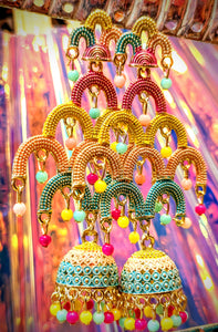 Rainbow fancy festival earrings