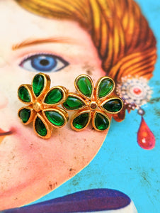 Fancy folk flora stud earrings