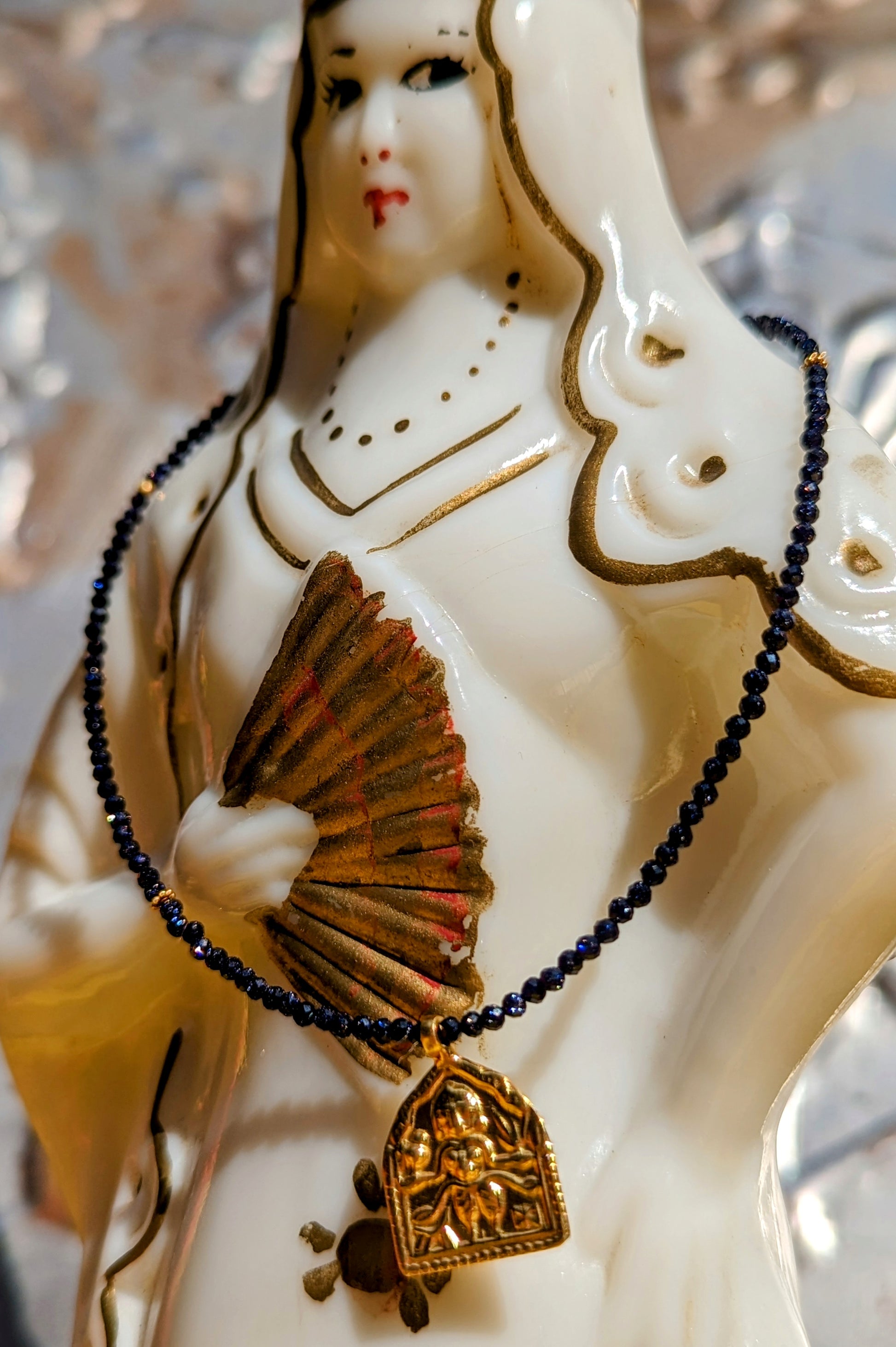Semi precious necklaces with gold