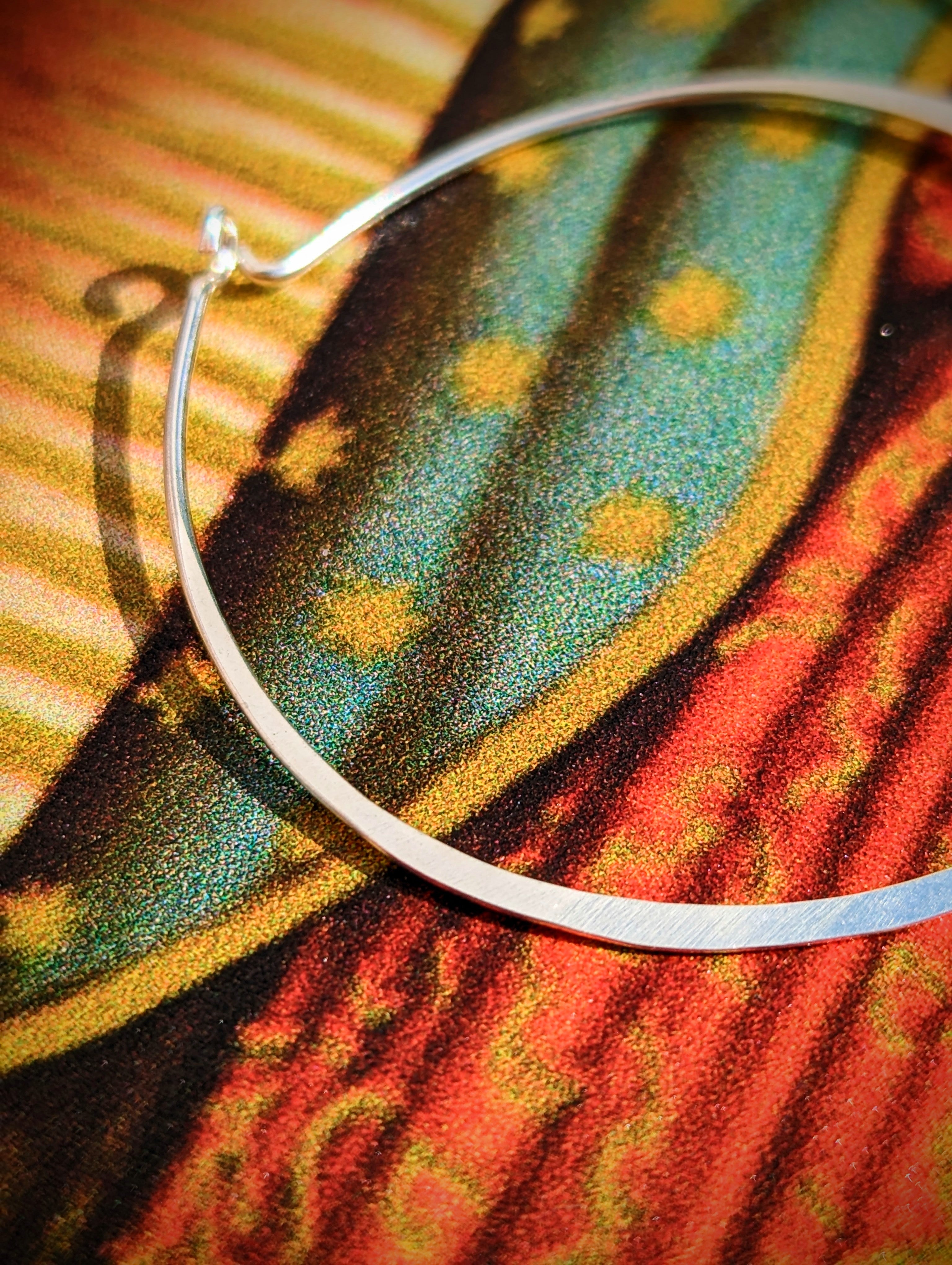 Hammered hoop earrings