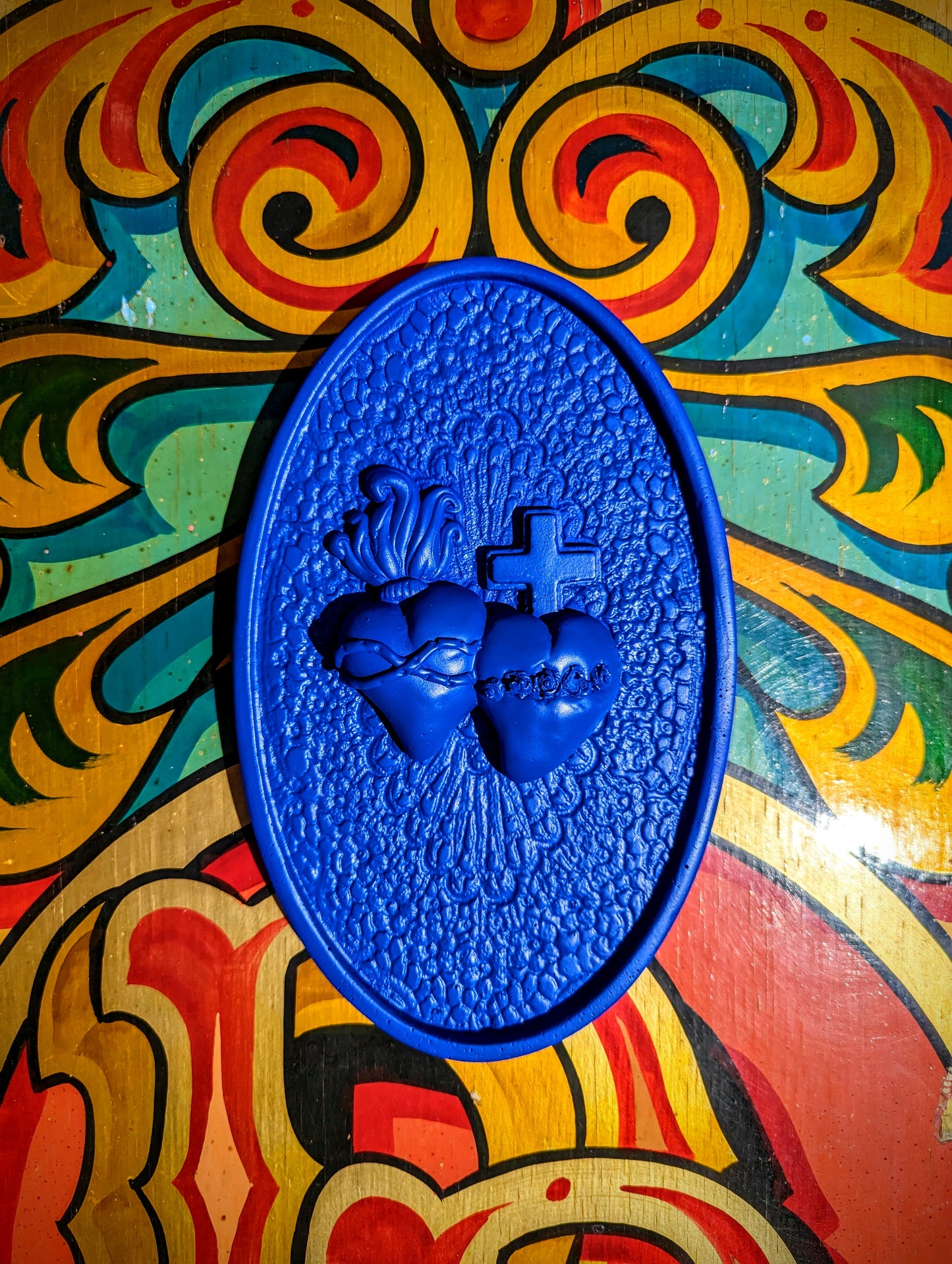 Plaster plaques - Joined sacred hearts