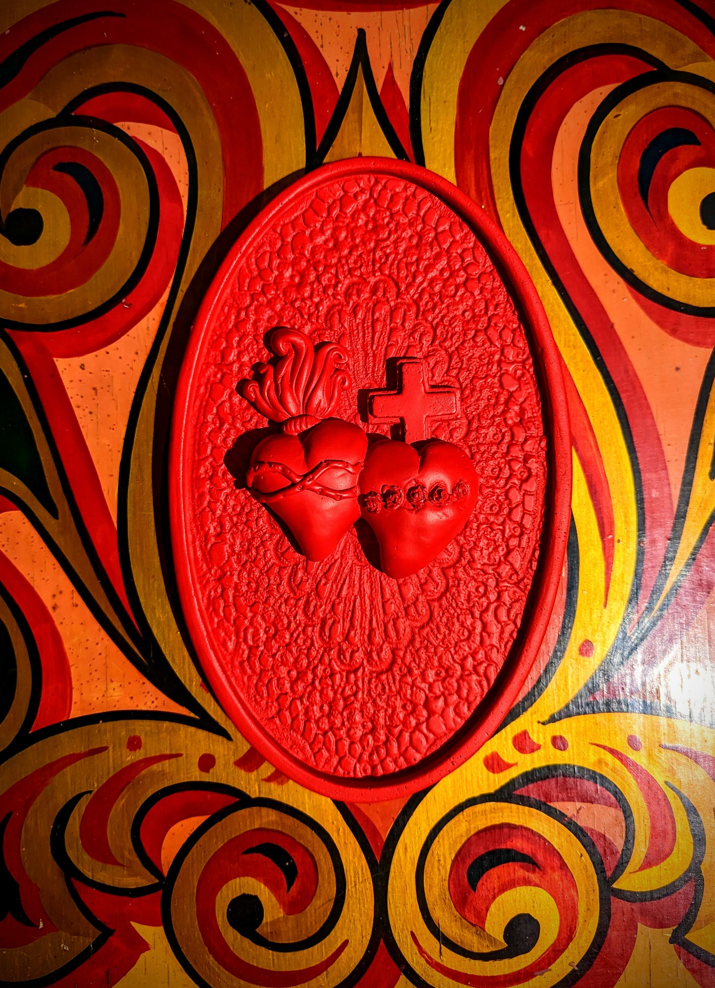 Plaster plaques - Joined sacred hearts