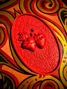 Plaster plaques - Joined sacred hearts
