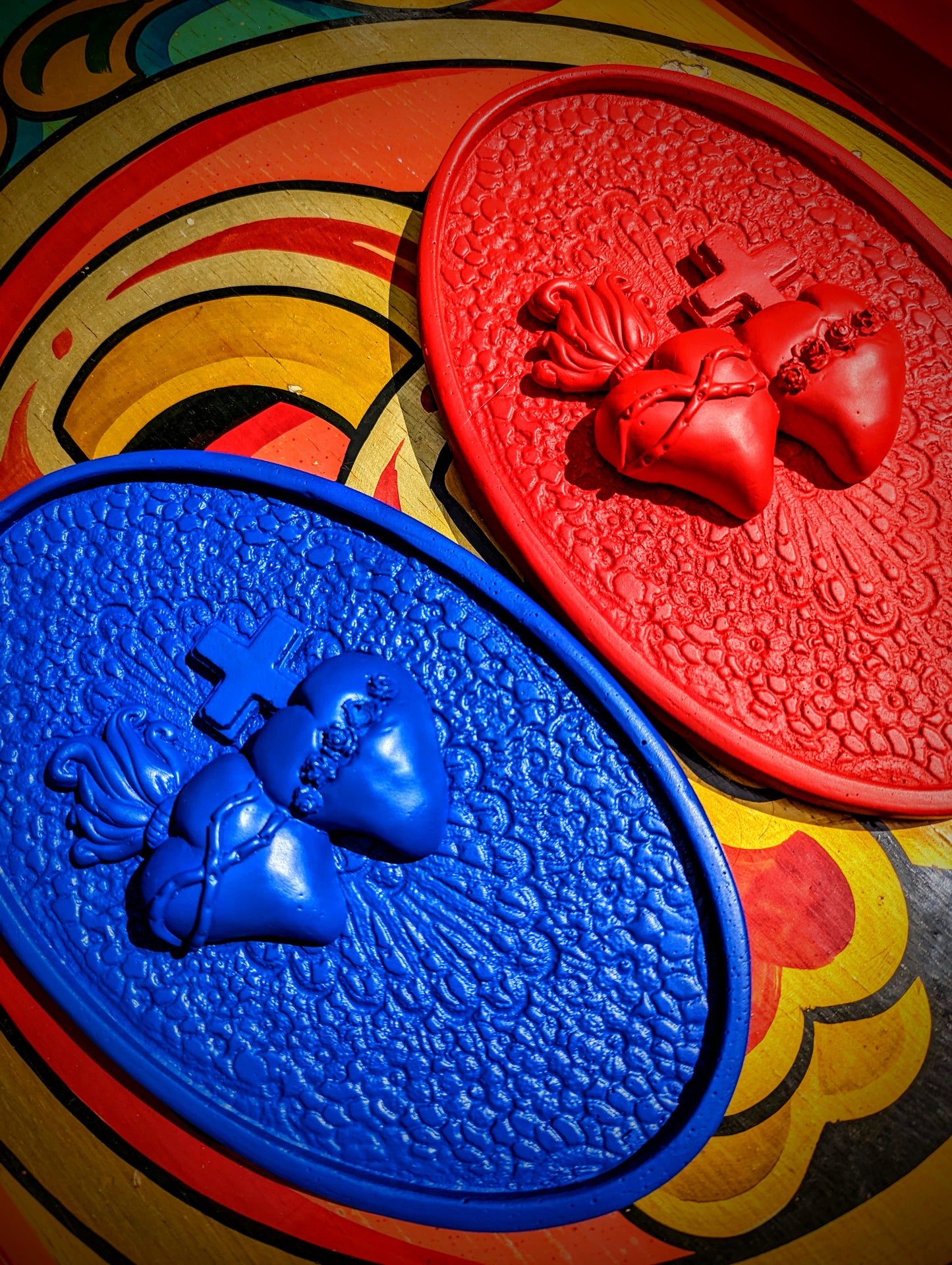 What a fabulous wedding or anniversary gift this would make!!, exquisite mould made plaster plaques depicting our most favourite Catholic iconography!

Made in France.

24cm x 15cm x 3cm

 

