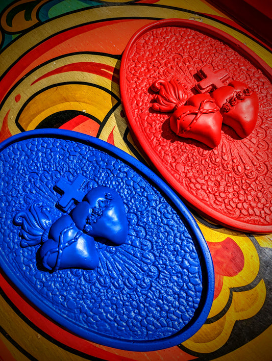 What a fabulous wedding or anniversary gift this would make!!, exquisite mould made plaster plaques depicting our most favourite Catholic iconography!

Made in France.

24cm x 15cm x 3cm

 

