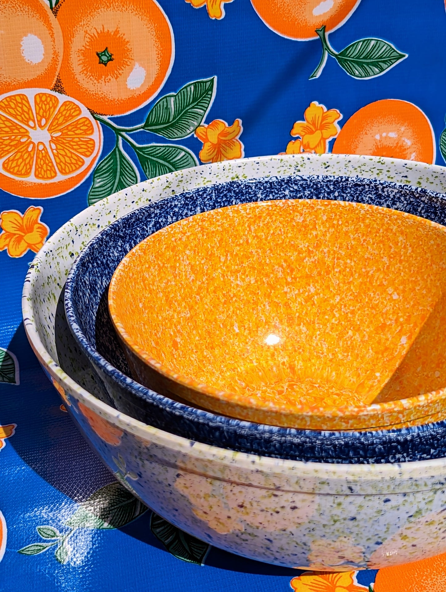 Terrazzo melamine mixing bowls