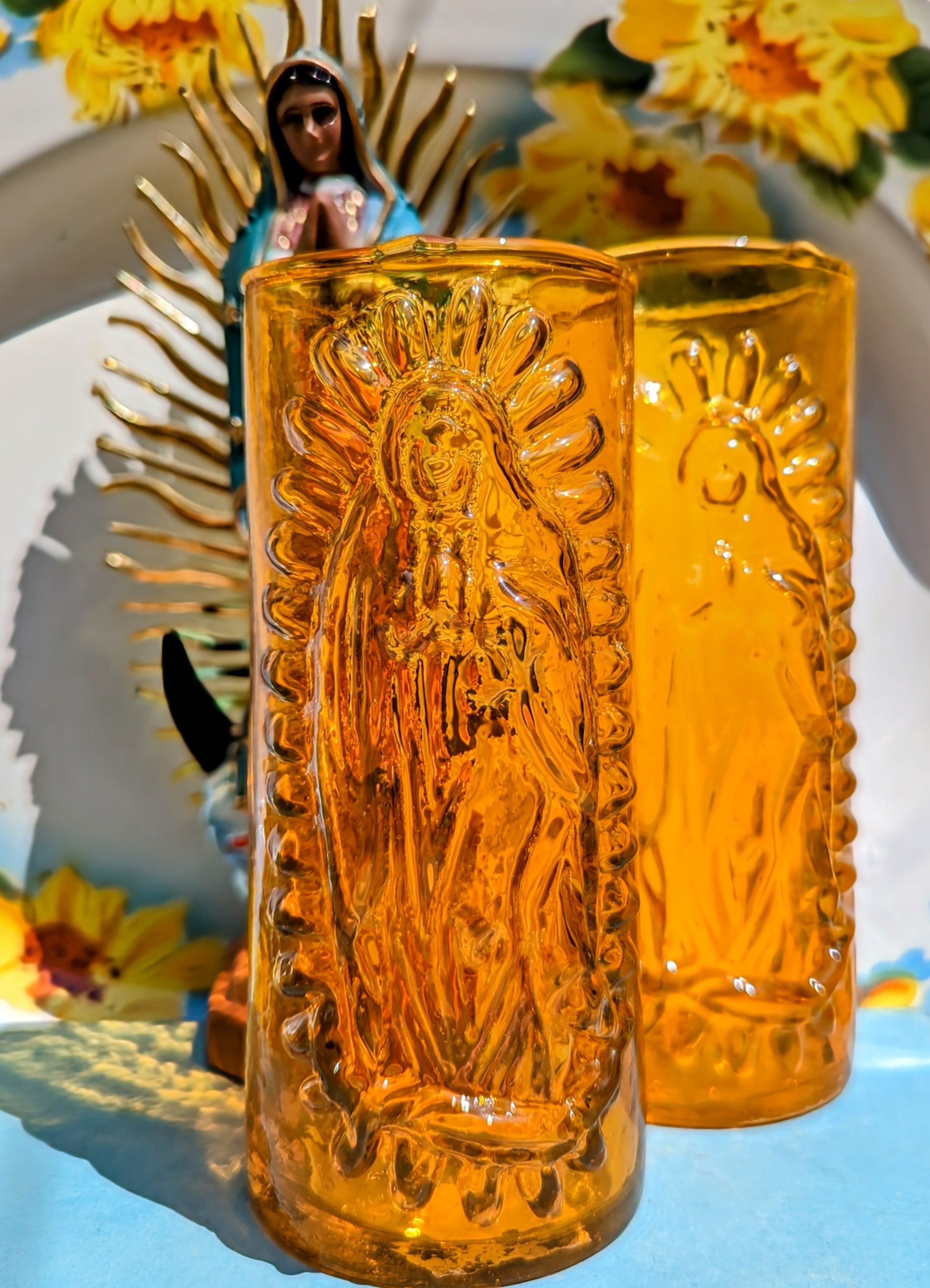 Recycled glass guadalupe straight tumblers